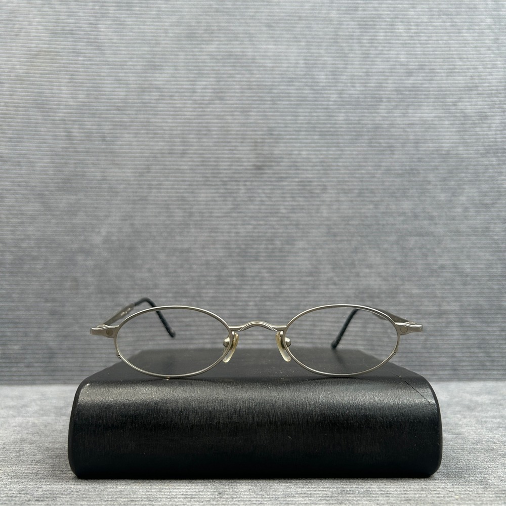 Oval Takumi Design TO-774 Silver Oval Y2k Eyeglasses Semi Rimless Japan